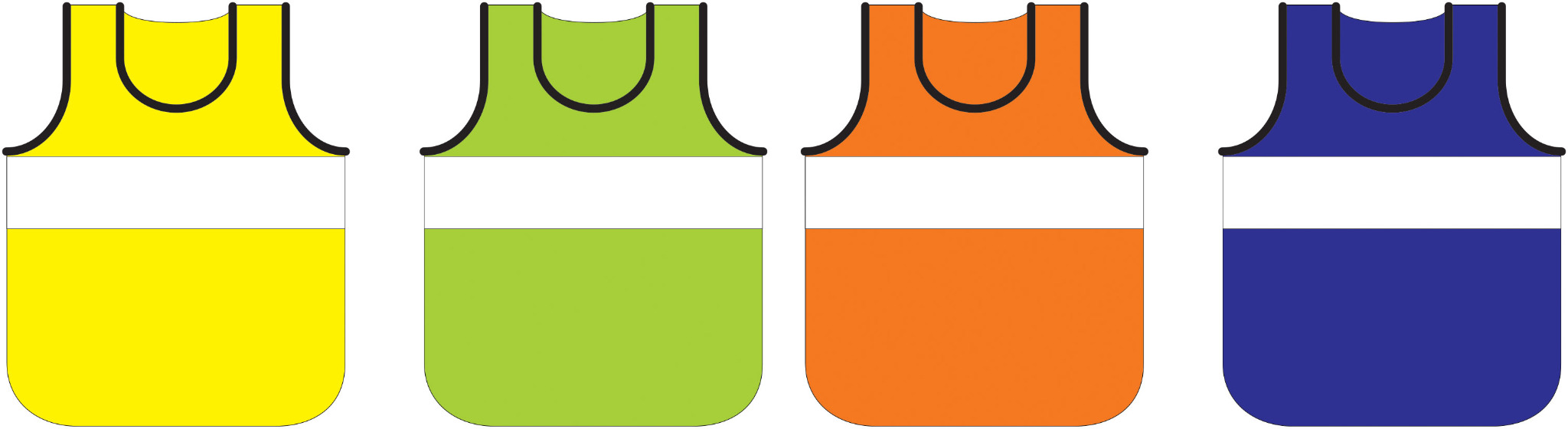 Pettorine con fascia bianca