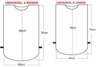 tabella dimensioni per pettorine universali