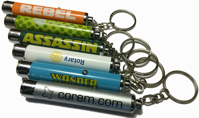 MIni torcia promozionale a LED con proiezione del logo a colori