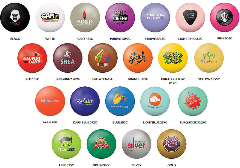  Stress balls colour range