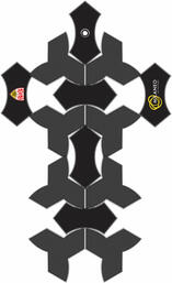 14 Panel Boomerang Design mit gedruckter Carbon Optik