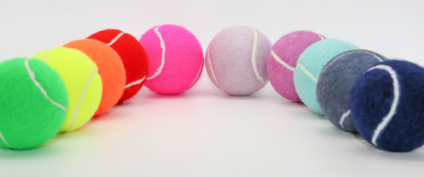 palline da tennis sciolte