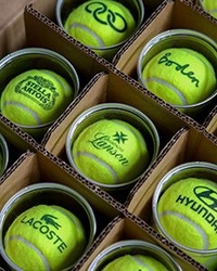 palline da tennis gialle personalizzate