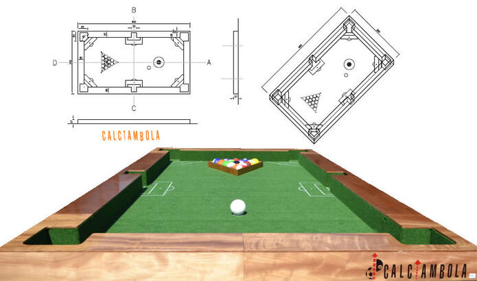 Soccerpool ampi da calcio-biliardo su un'isola del Mare del Nord