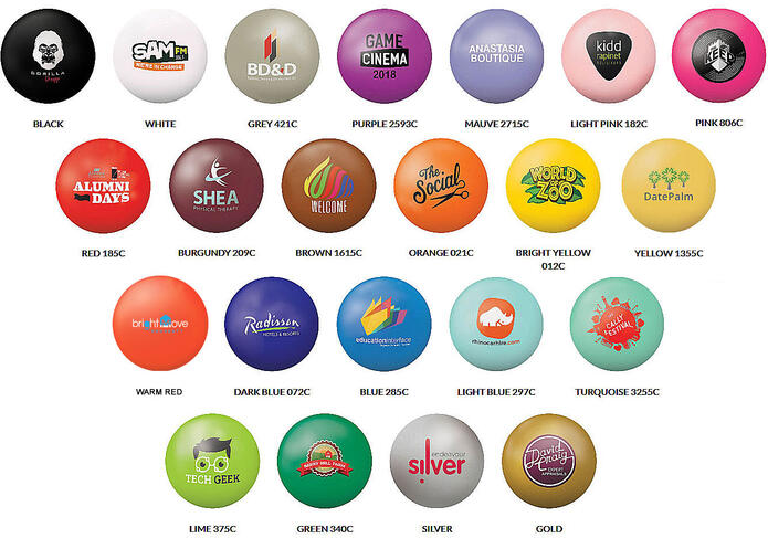 Stress balls colour range