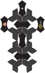 14 Panel Boomerang Design mit gedruckter Carbon Optik