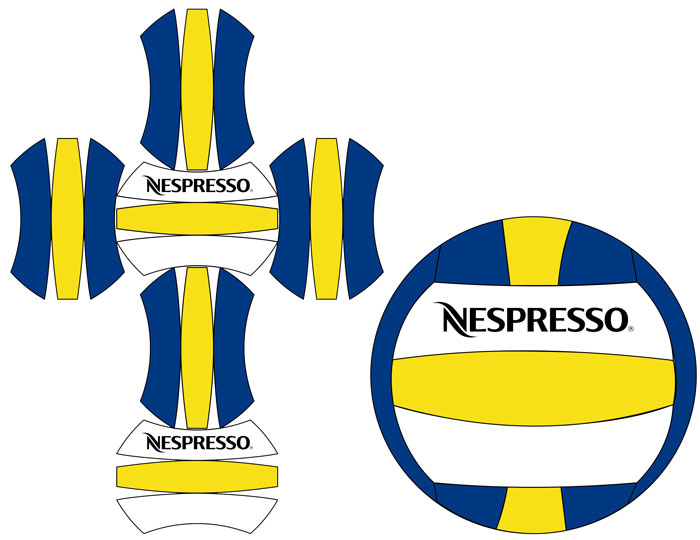 lay-out palla da pallavolo