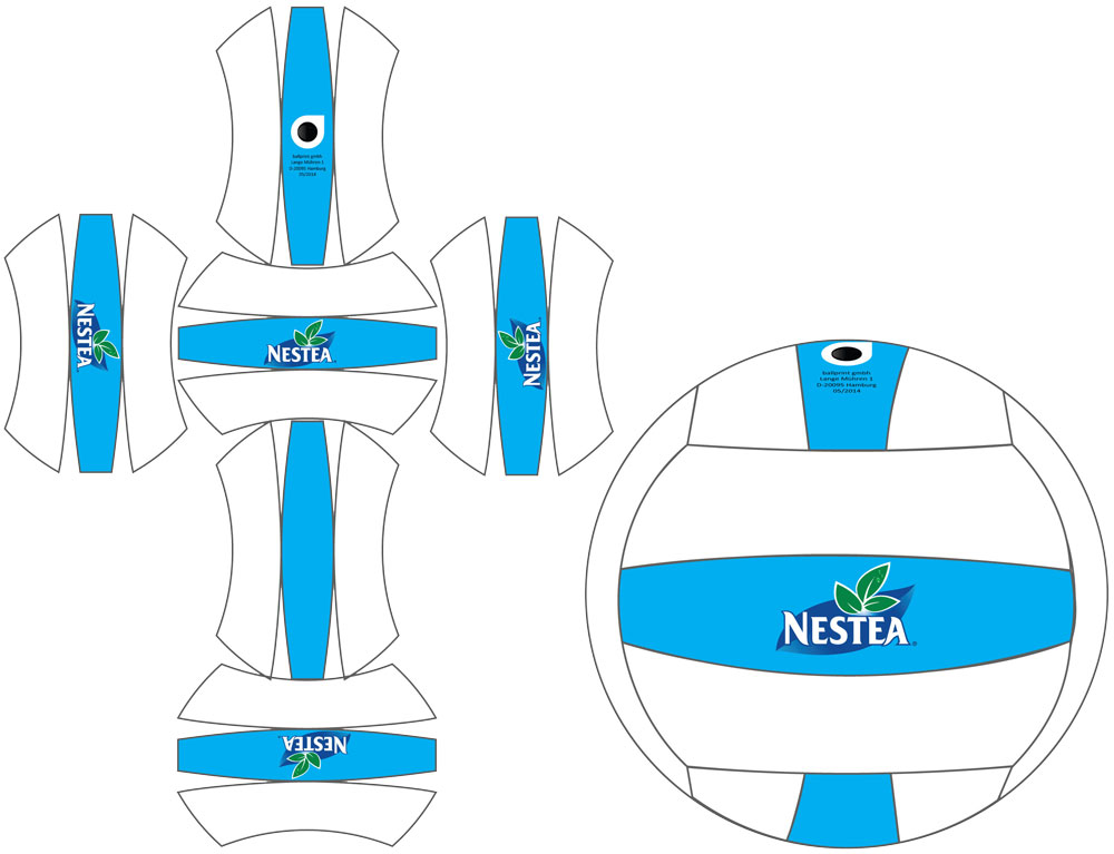lay-out palla da pallavolo
